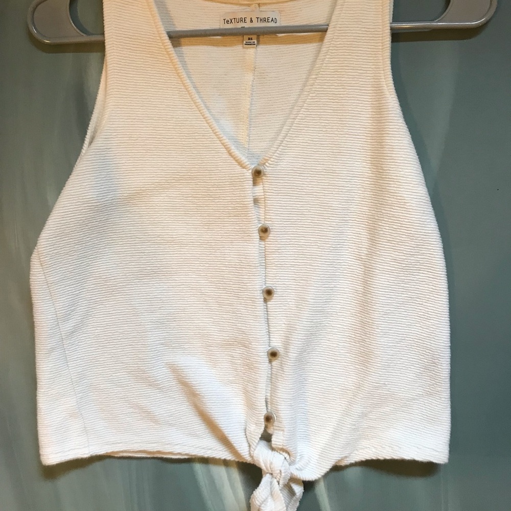 Madewell Front-Tie Button Tank